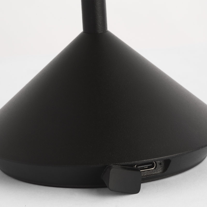 Moneta Accent Rechargeable Table Lamp, Black