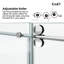 Porte de baignoire coulissante simple sans cadre de 72 à 77 po x H 60 po avec verre trempé transparent de 3/8 po (10 mm), film incassable et localisateur de trou d'installation - Rail supérieur rond-118090943