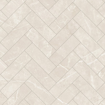 Tuscany Marble 2x6 Herringbone Matte White Dolomia