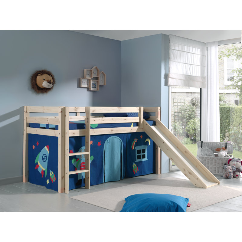 Pino European Single (90 x 200cm) Mid Sleeper Loft Bed Bed by Vipack, Beige, Basic