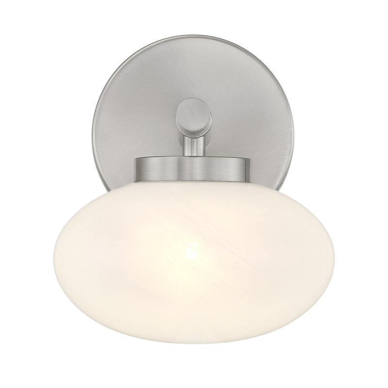 Barrow 1-Light Wall Sconce in Polished Nickel, Polished Nickel