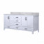 Meuble-lavabo double 72 po x P 22 po, comptoir en marbre de Carrare-849432862-849432863