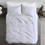Courtepointe 2 pièces blanche - Microfibre réversible avec rembourrage en coton, rehaussant l'attrait de la chambre à coucher et le confort pour une microfibre douce, rembourrée et confortable-120945426-120945430