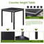 Ensemble de table 5 pièces à hauteur de comptoir, ensemble de table de cuisine en bois avec table carrée et 4 chaises rembourrées, table de salle à manger à hauteur de comptoir avec décoration en cristal et ensemble de chaises pour la cuisine, la salle à manger
