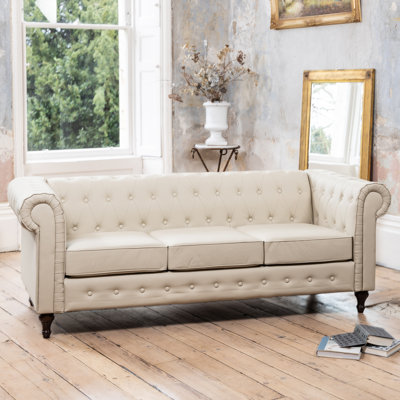 Schubert 3 Seater Faux Leather Sofa