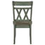 Chaise d'appoint classique à dossier croisé classique pour 2 personnes, bleu sarcelle et gris-gris moderne, structure en bois, charge de 250 lb, siège d'une hauteur de 18 po, salle à manger de conception 2 pièces, finition antique, siège, dossier, profondeur de 17,5 po