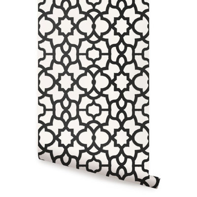 Panneau de papier peint adhésif à motif de treillis Tollette