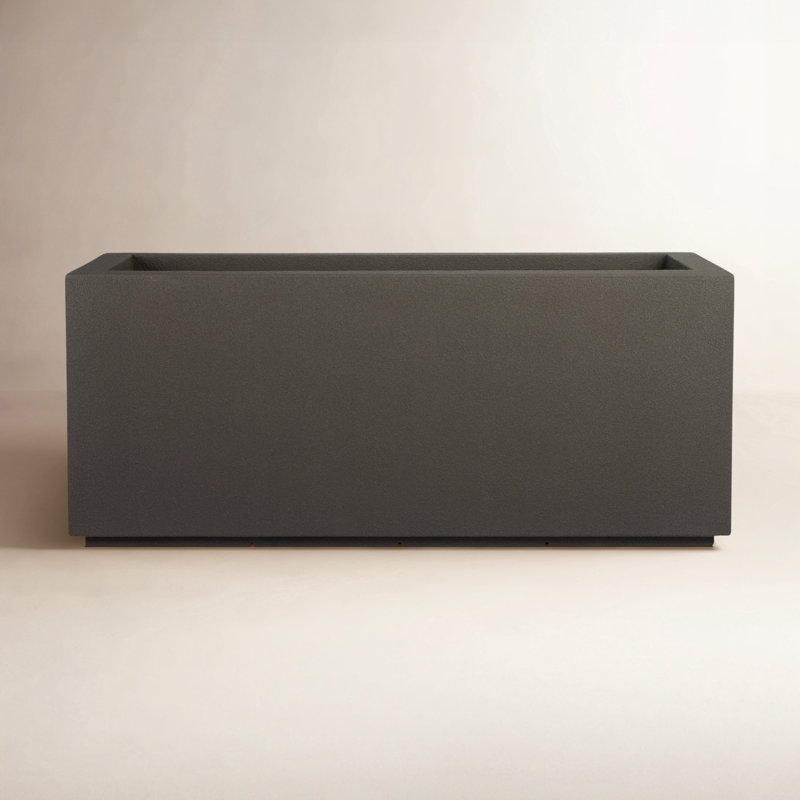 Milan Tall Polymer Box, Slate Gray, 19"H x 46"W x 17"D