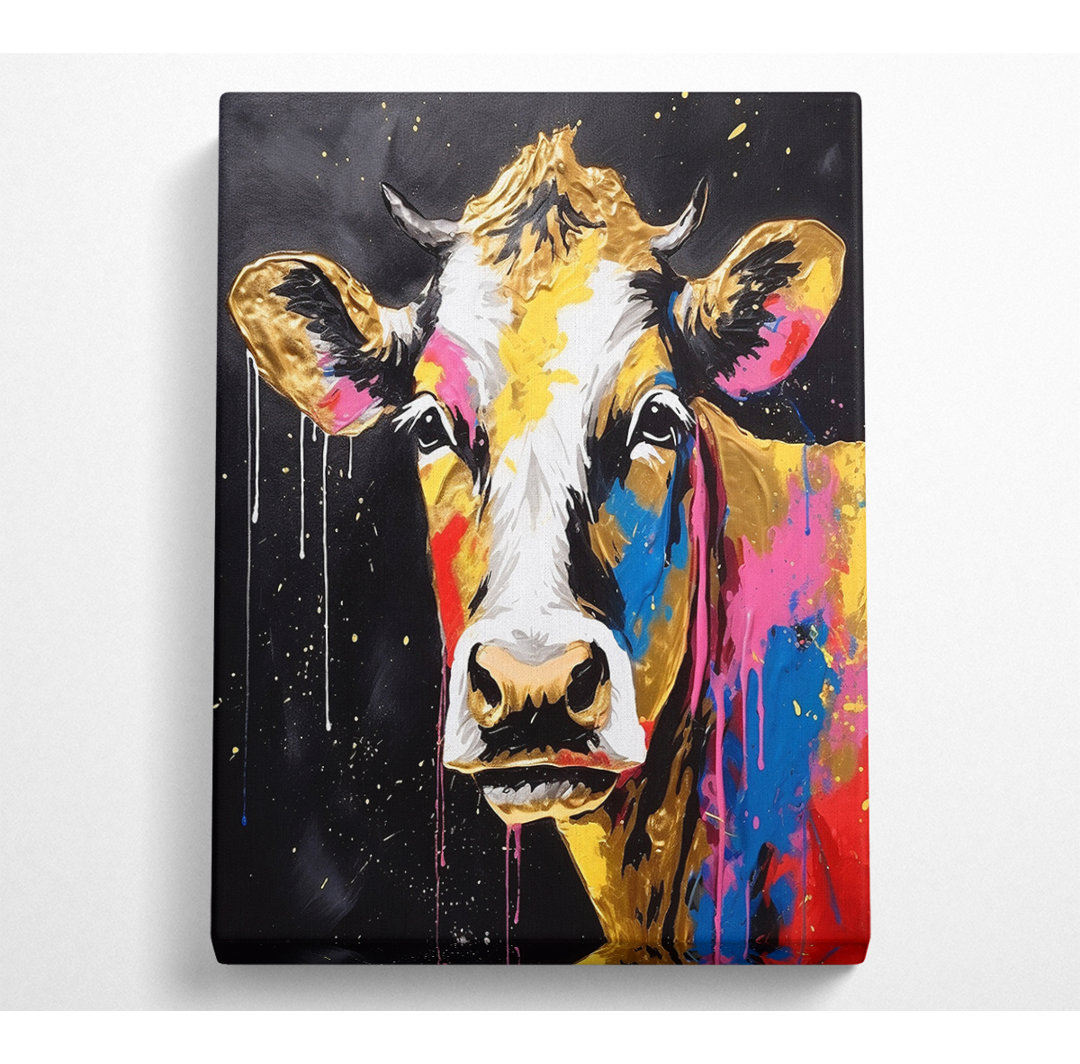 Cow Paint Splash - Leinwanddrucke