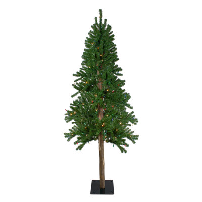 Arbre de Noël artificiel 7 pi avec lumières alpines pré-éclairées 7 pi