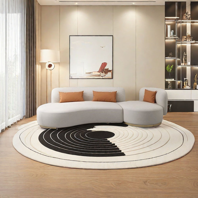 Canapé rond princesse, H 30,31 po x l 125,98 po x P 39,37 po, 5