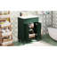 Meuble-lavabo de salle de bain d'une largeur de 24 po, lavabo en céramique intégré, armoire à 2 portes, solution d'espace pour tablettes moyennes et réglables, dimension gracieuse de la conception du lavabo, rangement, petits espaces,