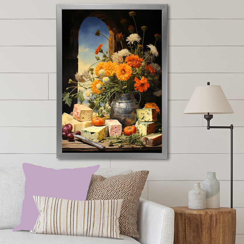 French French Creamy Moments, reproduction d'art sur toile, Cadre simple argenté, H 32 po x l 24 po x P 1 po