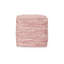 Enigma Yarn And Cotton Square Pouf, Red And White