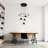 4-Light Black Cone Cluster Pendant