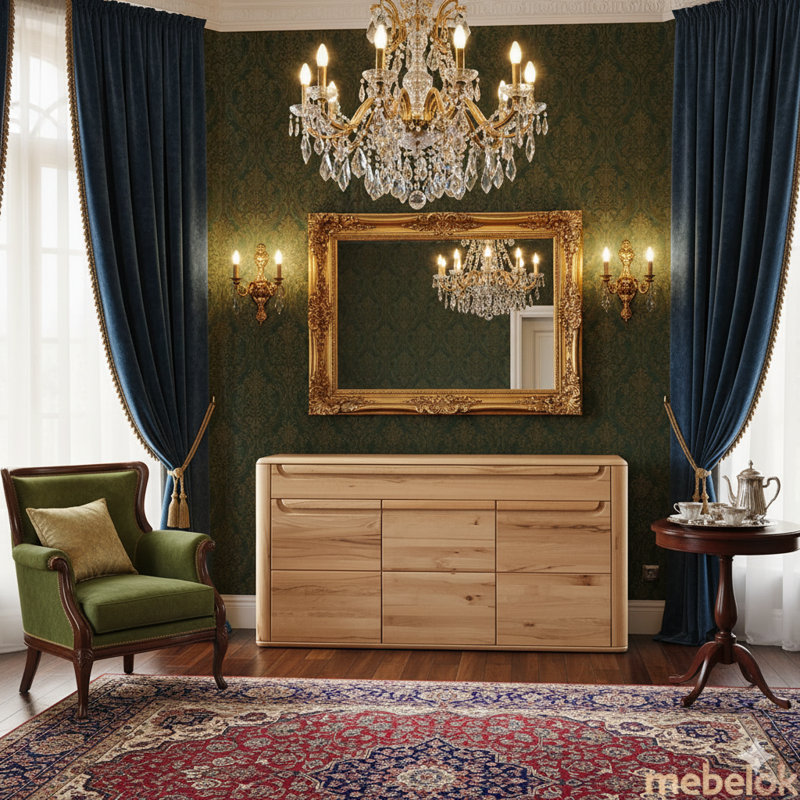 Grande commode à 3 portes Gloria | Façades en hêtre massif | Commode de rangement moderne | Finition naturelle à l'huile