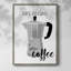 Begins After Coffee, reproduction encadrée - bois massif-1520464390