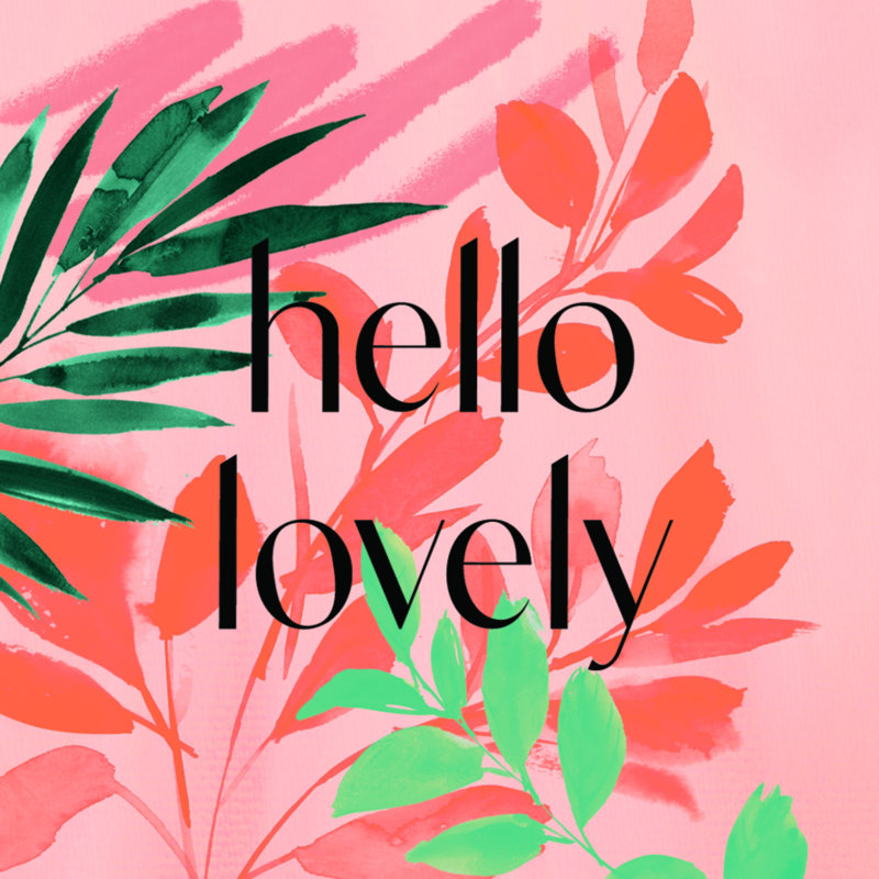 Hello Lovely - Wrapped Canvas Art Prints, 51cm H x 51cm W 