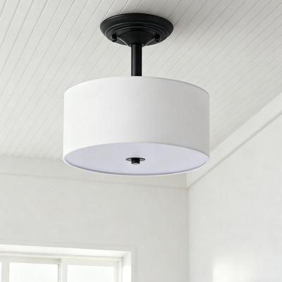 13" Fabric Semi Flush Mount