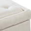 Lin chic avec bois foncé -, rangement, pour la chambre à coucher et le salon, polyvalent sur le dessus, avec pieds et bureau à domicile