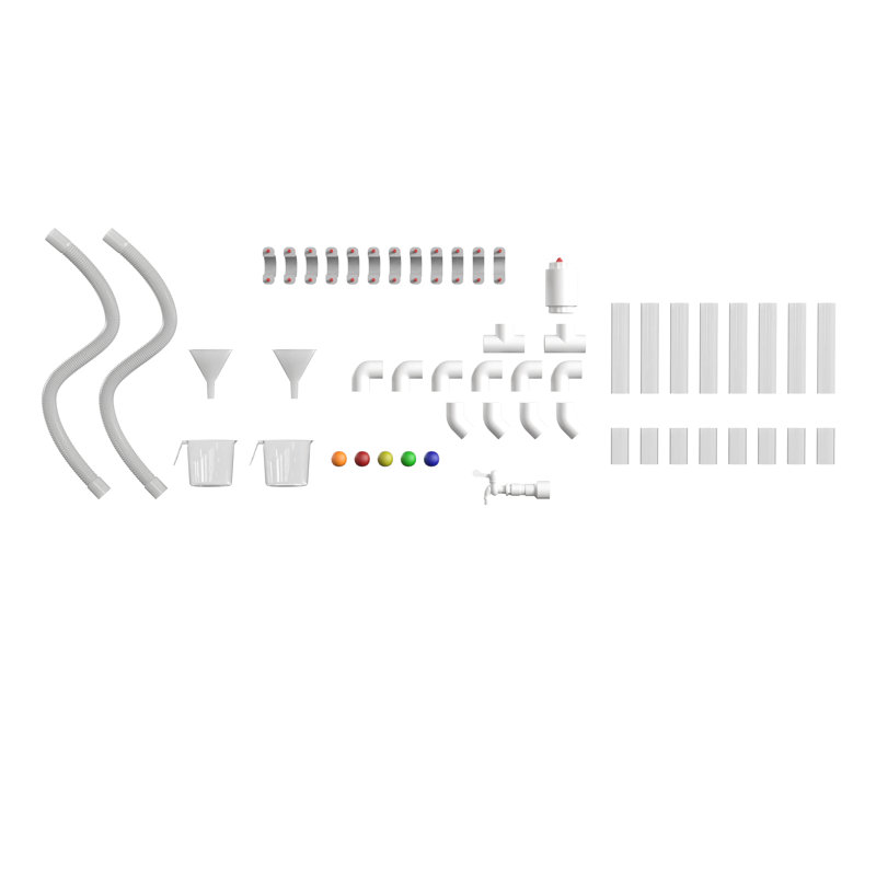 Bright Beginnings Commercial Grade 80 Piece Pipe Builder Set for Modular STEAM Wall Systems (Not Included)