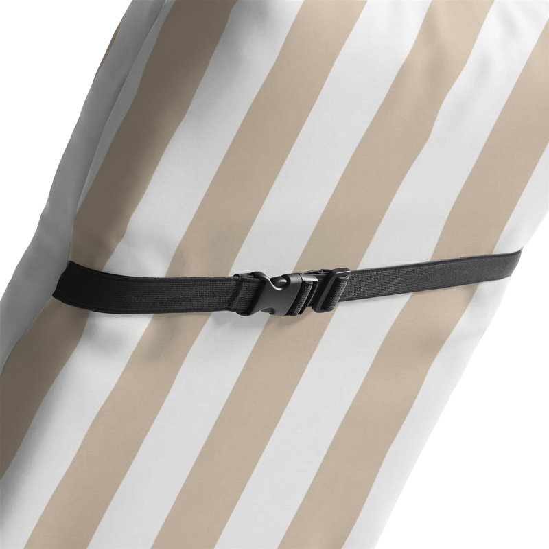 Garden Back and Seat Cushion, Beige Striped