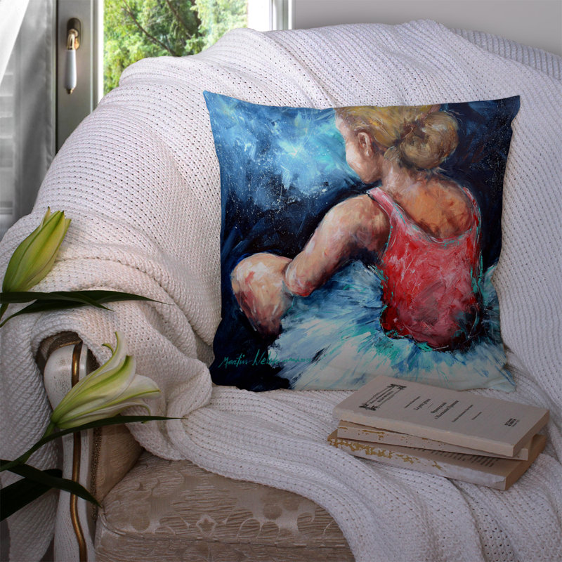 Coussin décoratif intérieur/extérieur ballet star, H 14 po x l 14 po x P 4 po