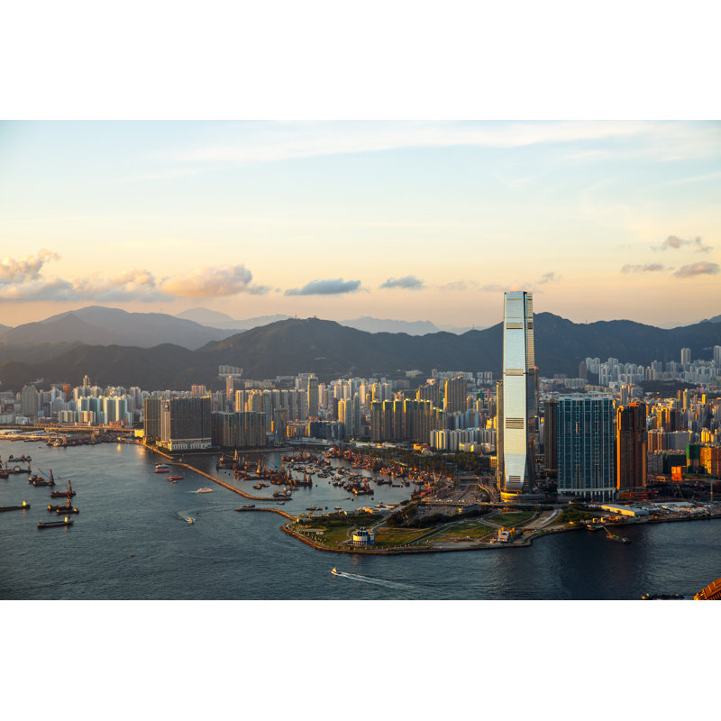 Kowloon Sunset - Wrapped Canvas Print, 51cm H x 76cm W x 3.8cm D