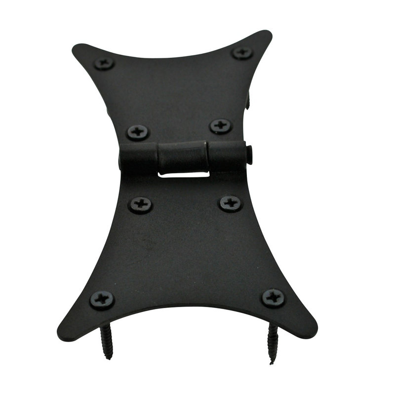 Black Wrought Iron Butterfly Cabinet Hinge with Screws