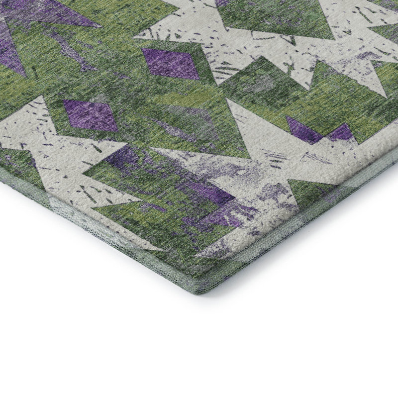 Premium Machine Washable Fairwood AMF1879 Aztec Rug, Runner 2'3" x 7'6"
