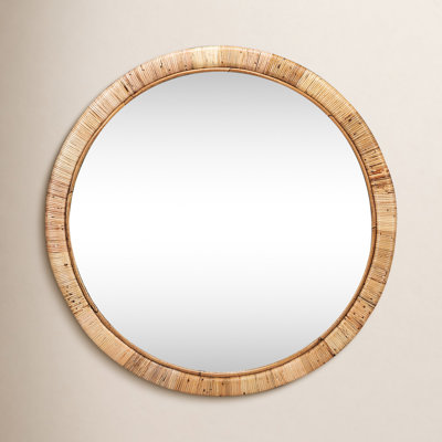 Lamont Rattan Round Mirror