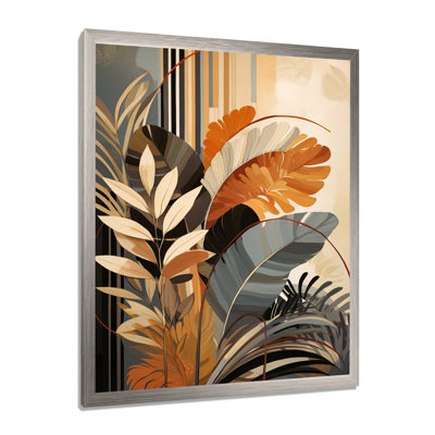 Funky Foliage In Terracotta Tones - Abstract Botanicals Wall Art
