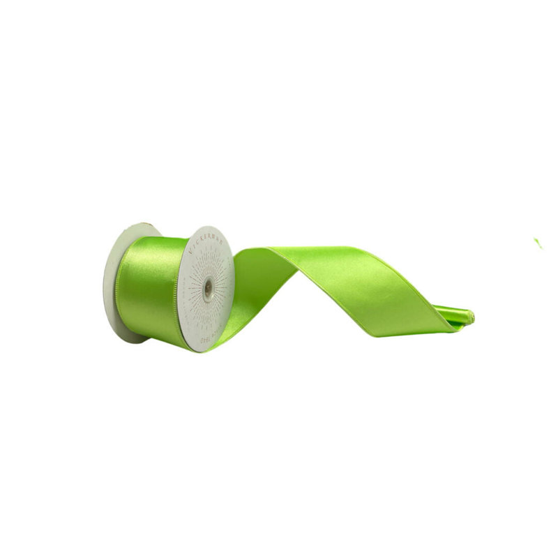 Vickerman 10yd Satin Christmas Ribbon, Celadon, 0.2" H x 360" W x 2.5" D