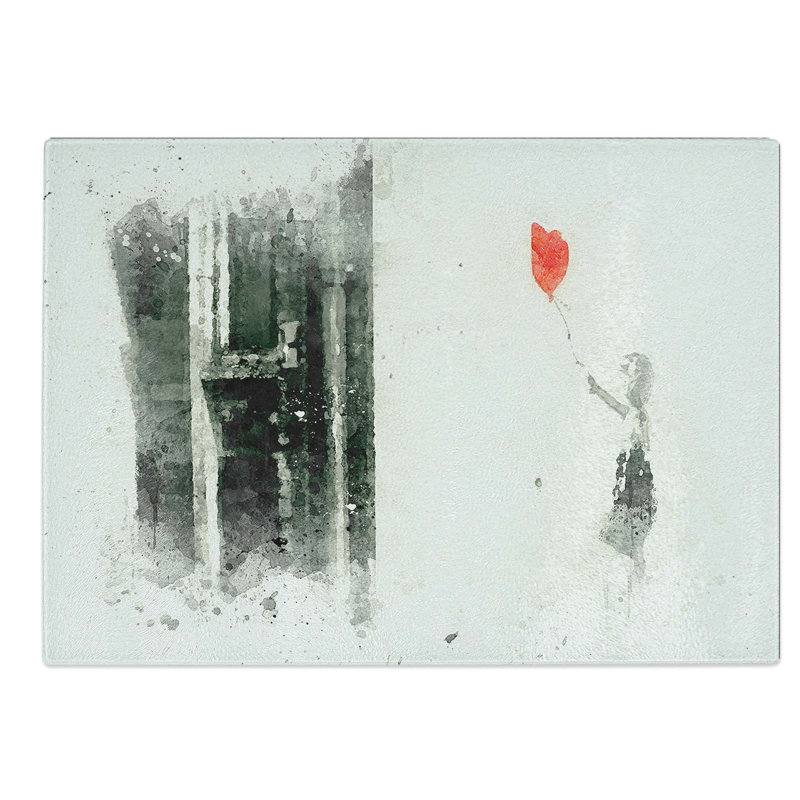 Glass Girl With Balloon by Banksy Chopping Board, 39 cm W x 28.5 cm L
