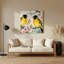Oiseaux, art mural en métal beige-1323226294
