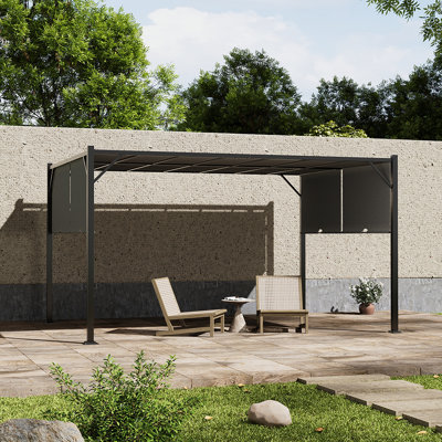 3.95m x 2.95m Steel Pergola