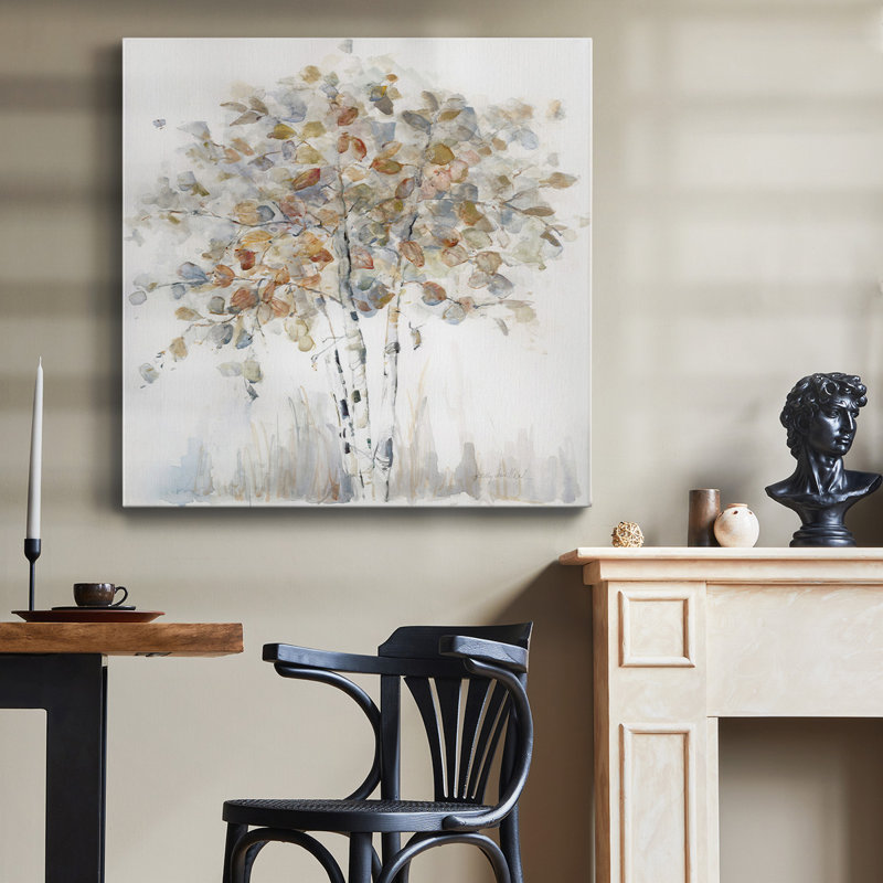 Birch Grove II - Toile tendue avec châssis de qualité supérieure - prête à être accrochée
