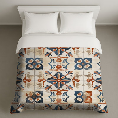 Ornate Floral Tile Duvet Covers
