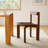Leola Solid Wood Low Back Side Chair in Brown