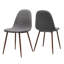 Chaise rembourrée en tissu Mid-Century (ensemble de 2)