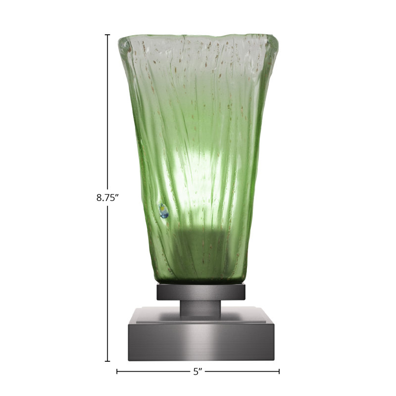 Lampe d'appoint avec verre 5 po Lannah, Vert, Graphite