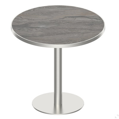 Round Modern Dinning Table 31.5 Inches Bistro Table Tulip Table With Faux Marble Top,Easy Assemble,Sturdy Metal Frame Diameter