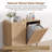 Tilt-Out 2-Compartment Laundry Hamper Cabinet,with 2 Hamper.Natural