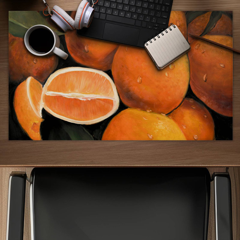 Fresh oranges - 14.00"x24.25" Desk mat