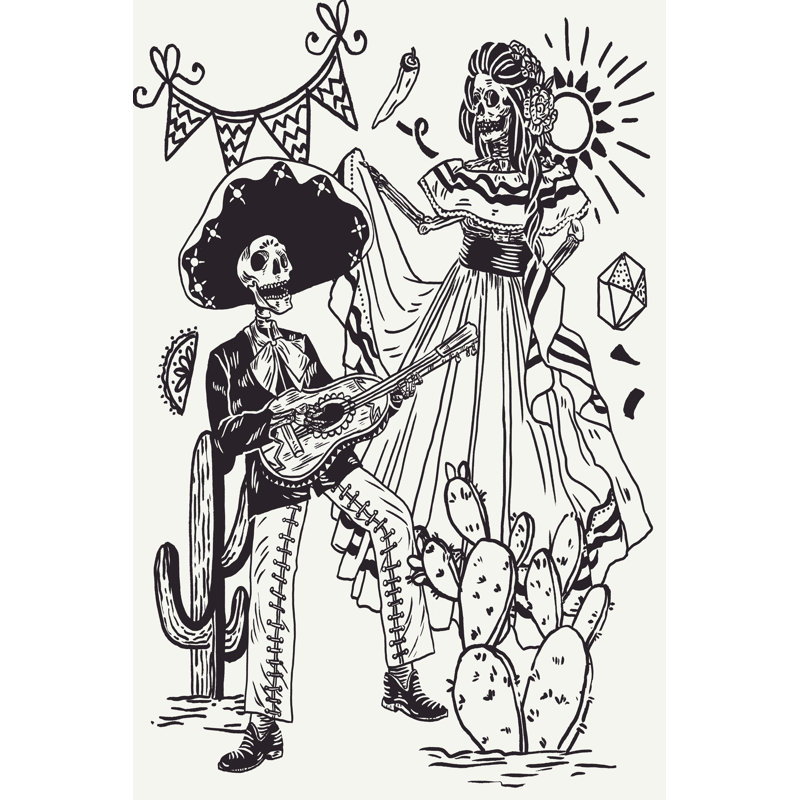 Day Of The Dead Parade IV by Melissa Wang - Wrapped Canvas Print, 122cm H x 81cm W
