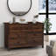 Ensemble de meubles de chambre à coucher 3 pièces avec commode 7 tiroirs et 2 tables de chevet Dundald-637390190