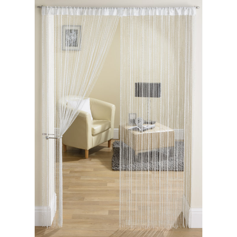 Pam Sheer Curtain Single Panel, White