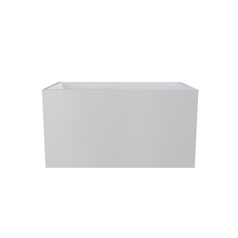 Baignoire de trempage autoportante rectangulaire en acrylique 47 po. X 28 po. (Blanc)