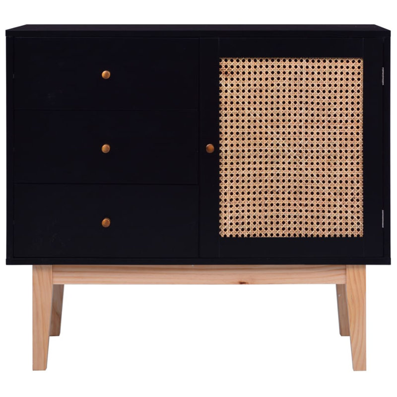 Twinspur Sideboard, Black/Light Brown