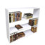 Bibliothèque étagère modulaire 44 po x 43 po x 12 po, extensible, pour la maison, le bureau, la bibliothèque, le commerce, la vente au détail